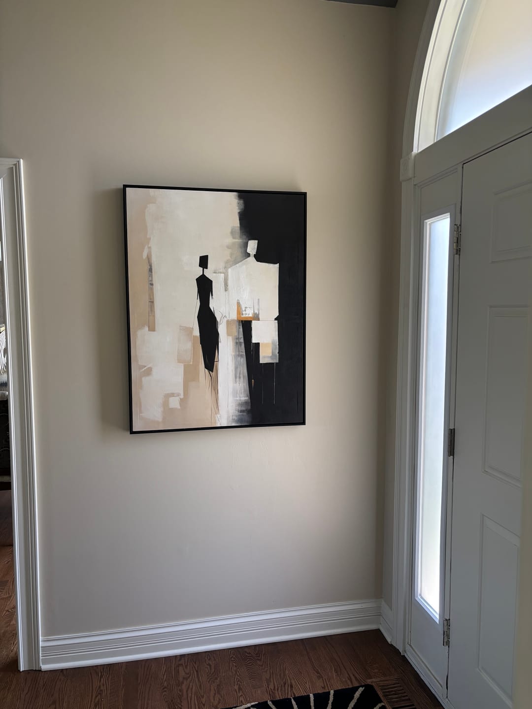 Abstract portrait wall art painting for the entryway