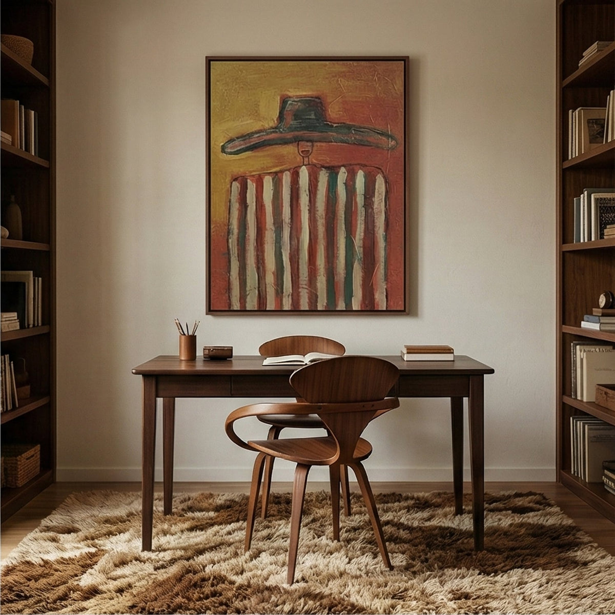 Bandito - Western Cowboy Abstract Plaster Wall Art Parge Art