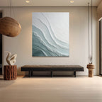 Ebb Wabi-Sabi Textured Wall Art as part of a modern gallery wall setup with other abstract artworks