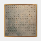 Parge Art Echo Wabi-Sabi textured wall art with 3D dot relief and gold frame