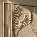 Flow - White Lines Plaster Wall Art