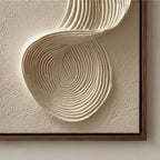 Flow - White Lines Plaster Wall Art