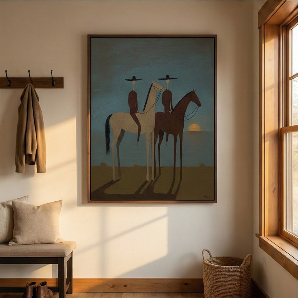 Voyagers - Western Cowboy Figure Canvas Wall Art