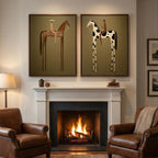 Voyagers - Western Abstract Figure Wall Art Set of 2 Parge Art