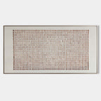 Lattice Wabi-Sabi textured wall art by Parge Art featuring geometric plaster grid design with minimalist Japandi aesthetics