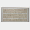 Strata Wabi-Sabi textured wall art by Parge Art featuring layered plaster horizontal relief design in neutral Japandi style