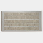 Strata Wabi-Sabi textured wall art by Parge Art featuring layered plaster horizontal relief design in neutral Japandi style