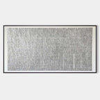 Lattice Wabi-Sabi minimalist plaster textured wall art showcasing clean architectural linear patterns by Parge Art.