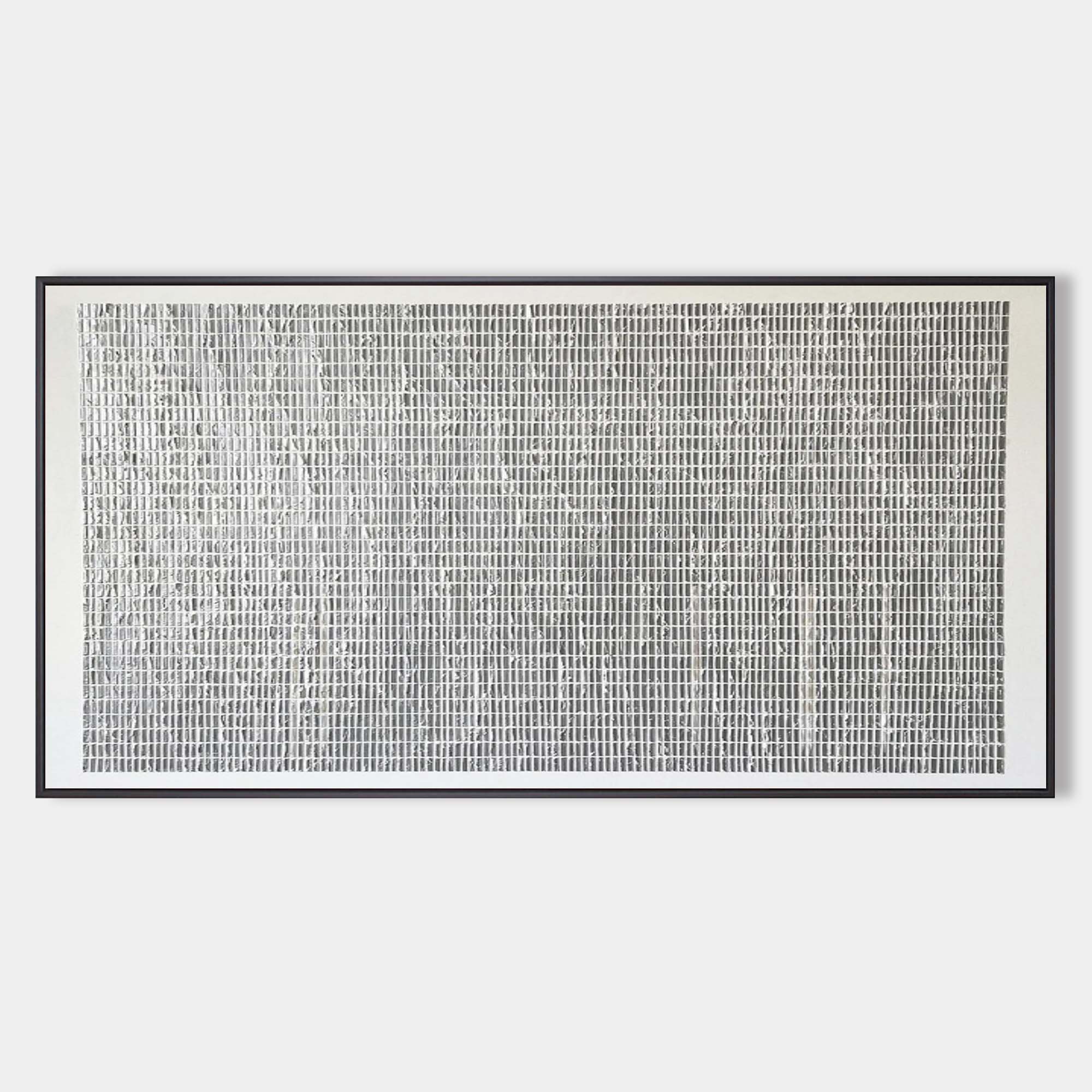 Lattice Wabi-Sabi minimalist plaster textured wall art showcasing clean architectural linear patterns by Parge Art.