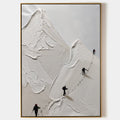 Climb - Mountain Textured Wall Art with 3D plaster snow peaks by Parge Art