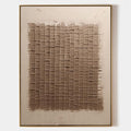 Weave Wabi-Sabi grid textured wall art featuring a brown geometric block design on canvas by Parge Art.