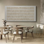 Japandi style interior featuring Parge Art Strata abstract layered wall art in minimalist modern space