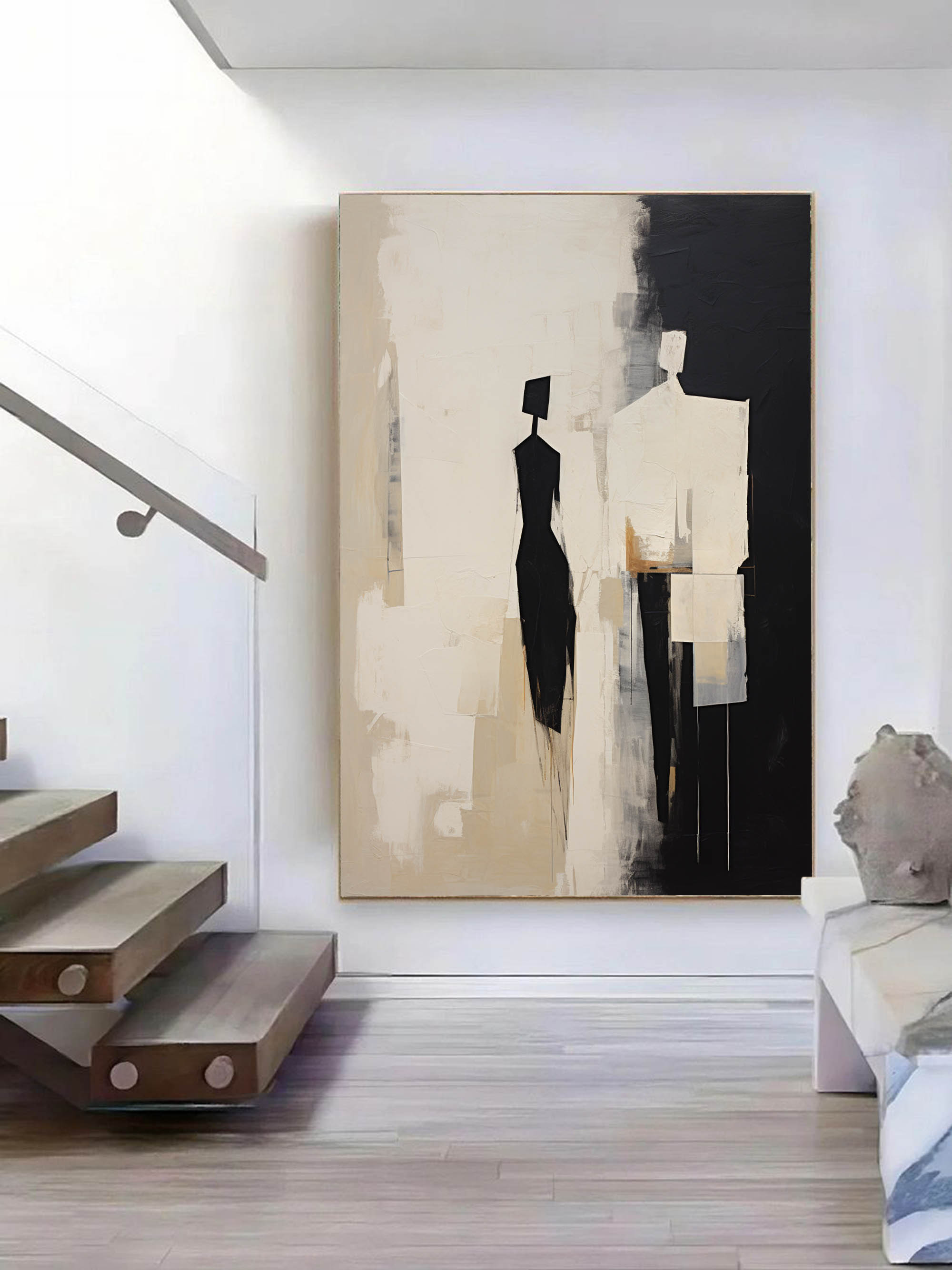 Noir - Abstract Portrait Wall Art