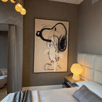 Heavy brush stroke close-up detail of modern abstract pop textured art canvas for bedroom