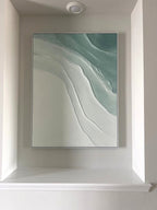 Ebb Wabi-Sabi Textured Wall Art displayed in a luxury entryway, complementing contemporary furnishings
