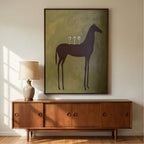 Equinox - Green Horse Plaster Wall Art Parge Art