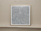 contemporary hallway wall decoration ideas with framed grid textured artwork