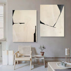 Close-up view highlighting handcrafted 3D plaster details and paint layers of Parge Art canvas painting.