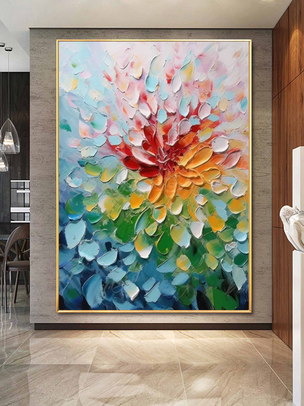 Glow - Abstract Floral 3D Textured Wall Art