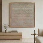 Modern Japandi interior featuring Parge Art Origin abstract textured wall art in neutral luxury space