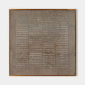 Parge Art Serenity Wabi-Sabi textured wall art with organic plaster lines and gold frame