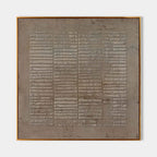Parge Art Serenity Wabi-Sabi textured wall art with organic plaster lines and gold frame