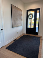 Beige Wabi Sabi wall art hanging on the entryway wall