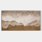 Terra Wabi-Sabi coastal textured wall art with minimalist earth tone abstract shore design by Parge Art.