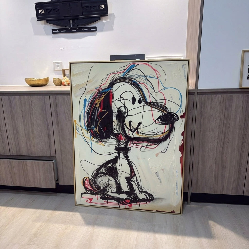 Dog pop wall art paintings suitable for hanging in children's rooms